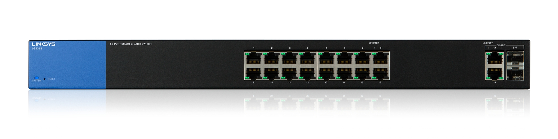 Linksys 18-Port Smart Gigabit Switch (LGS318) – image 1