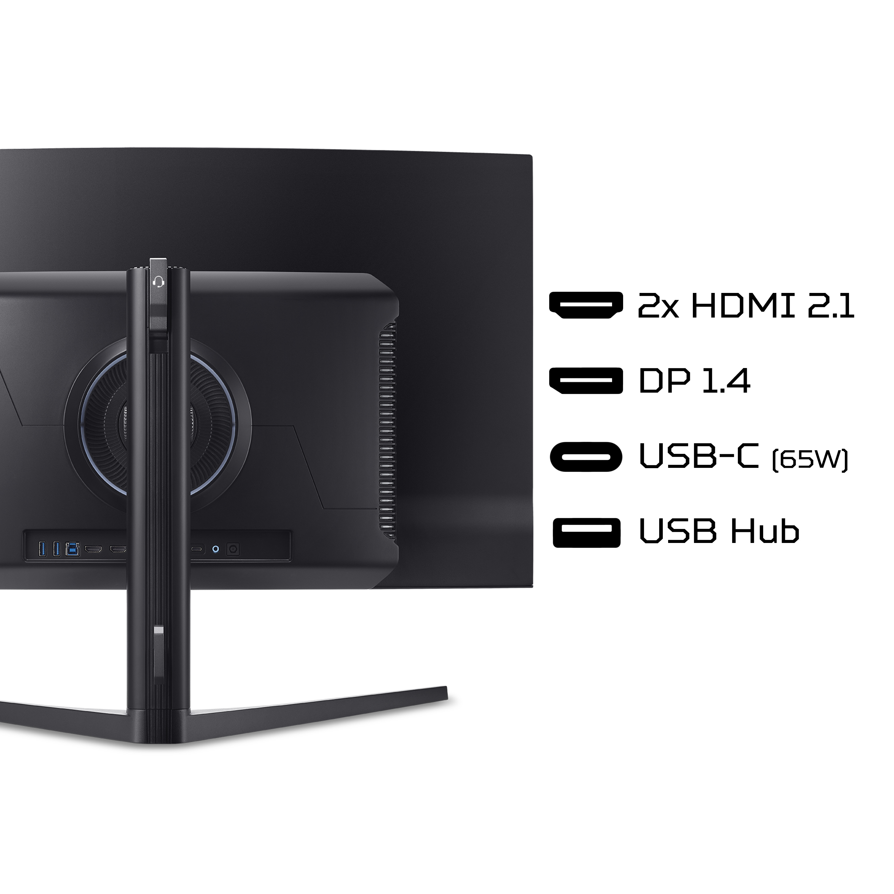Acer Predator X32X curved QD-OLED gaming monitor – 31.5″, QD-OLED, 1700R curve, 4K Ultra HD, 240Hz, 0.03ms, FreeSync Premium, DisplayHDR 400 True Black, HDMI, DP & USB-C image 8