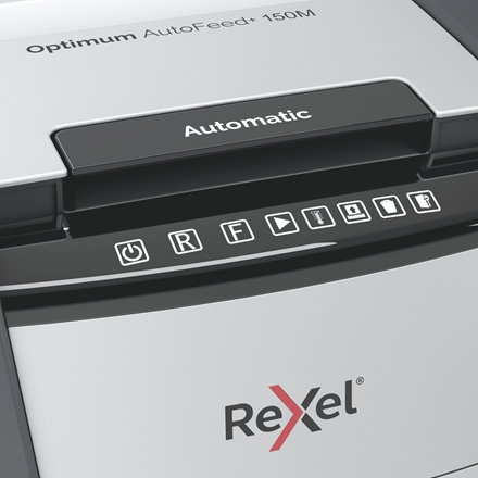 Rexel Optimum AutoFeed 150M Automatischer Aktenvernichter Mikroschnitt P5 – Foto 7 von 7