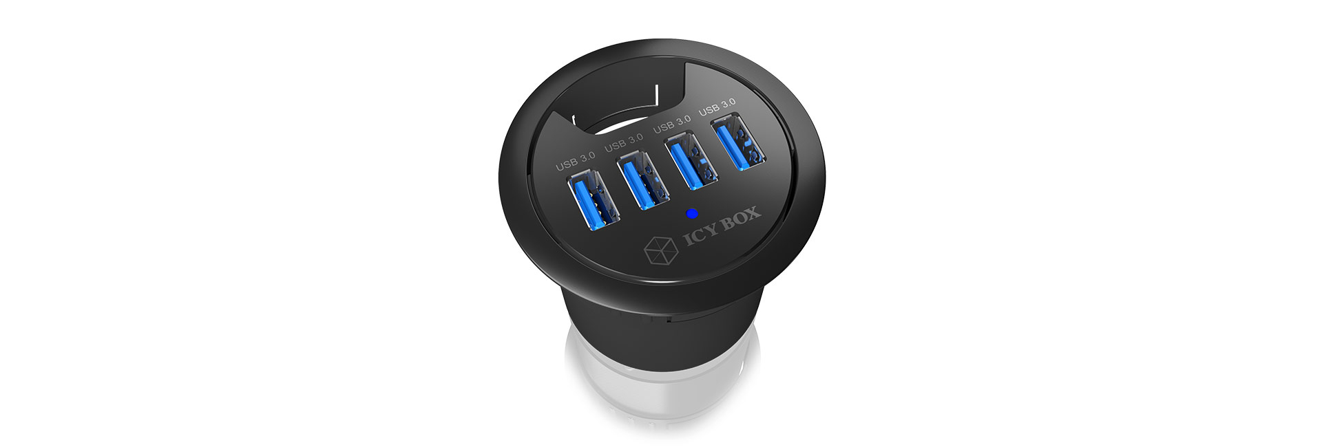 ICY BOX IB-HUB1403 USB 3.2 Gen 1 (3.1 Gen 1) Type-A 5000 Mbit/s Black – image 3