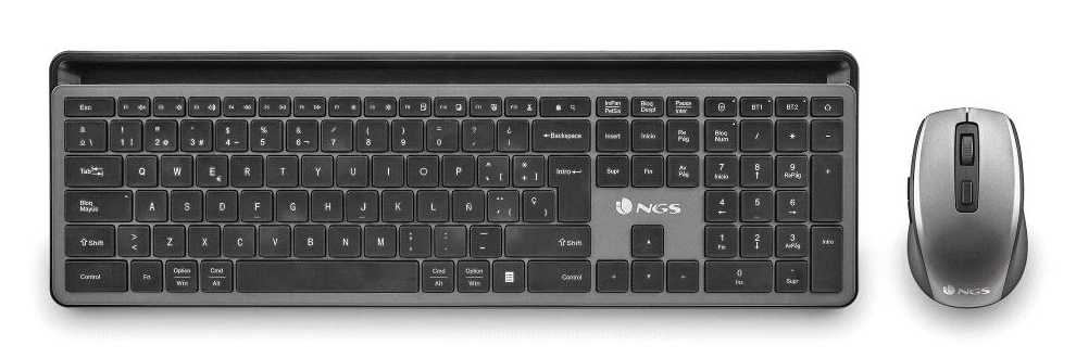 NGS ECLIPSE keyboard Mouse included Home/Office RF Wireless + Bluetooth QWERTY English Grey – image 2