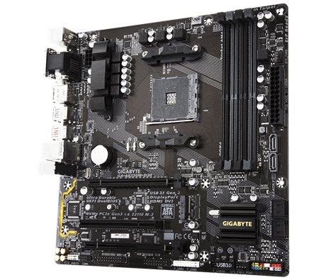GIGABYTE GA-AB350M-D3H motherboard AMD B350 Socket AM4 micro ATX – image 2