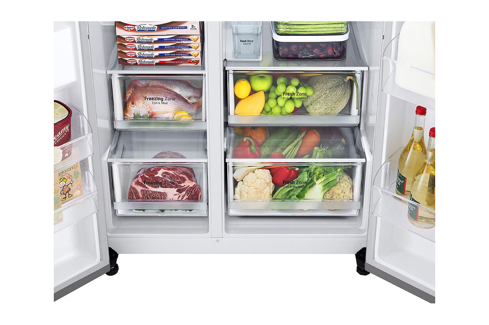 LG GSJV71PZTE side-by-side refrigerator Freestanding – image 3