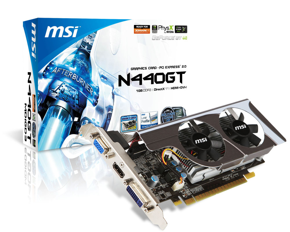 MSI V230-044R graphics card NVIDIA GeForce GT 440 – image 1