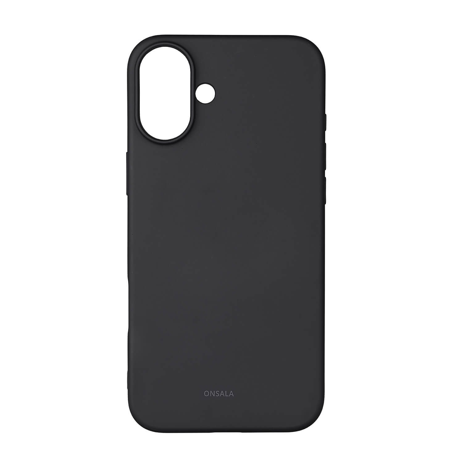 Onsala Phone Case with Silicone Feel Black - iPhone 16 Plus