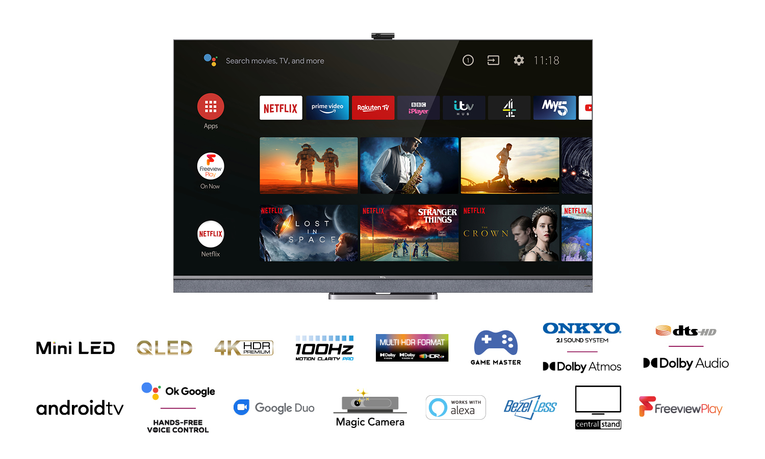 TCL 55C825K TV 139.7 cm (55") 4K Ultra HD Smart TV Wi-Fi Silver 1000 cd/m² – image 8