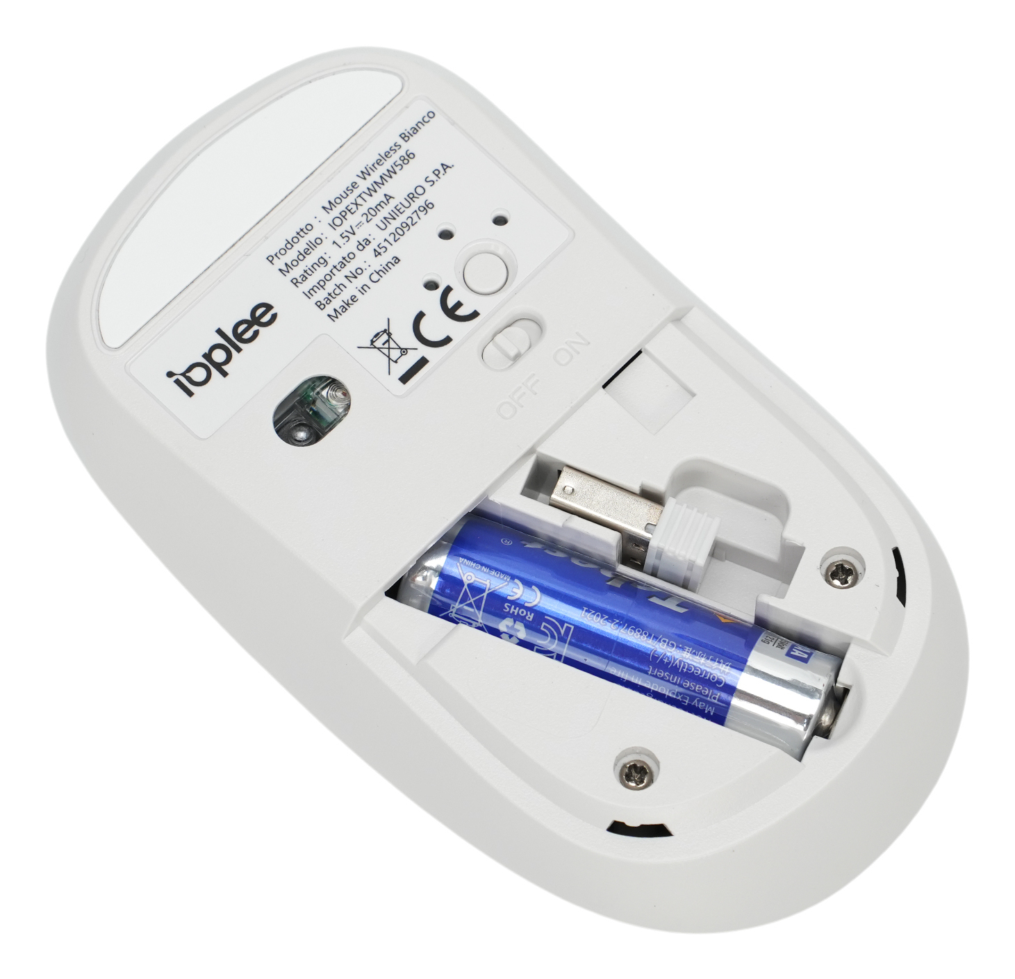 IOPLEE IOPEXTWMW586 mouse Home Ambidextrous RF Wireless + Bluetooth 1600 DPI – image 4