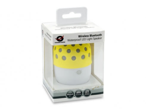Conceptronic Wireless Bluetooth Waterproof LED Light Speaker – image 2