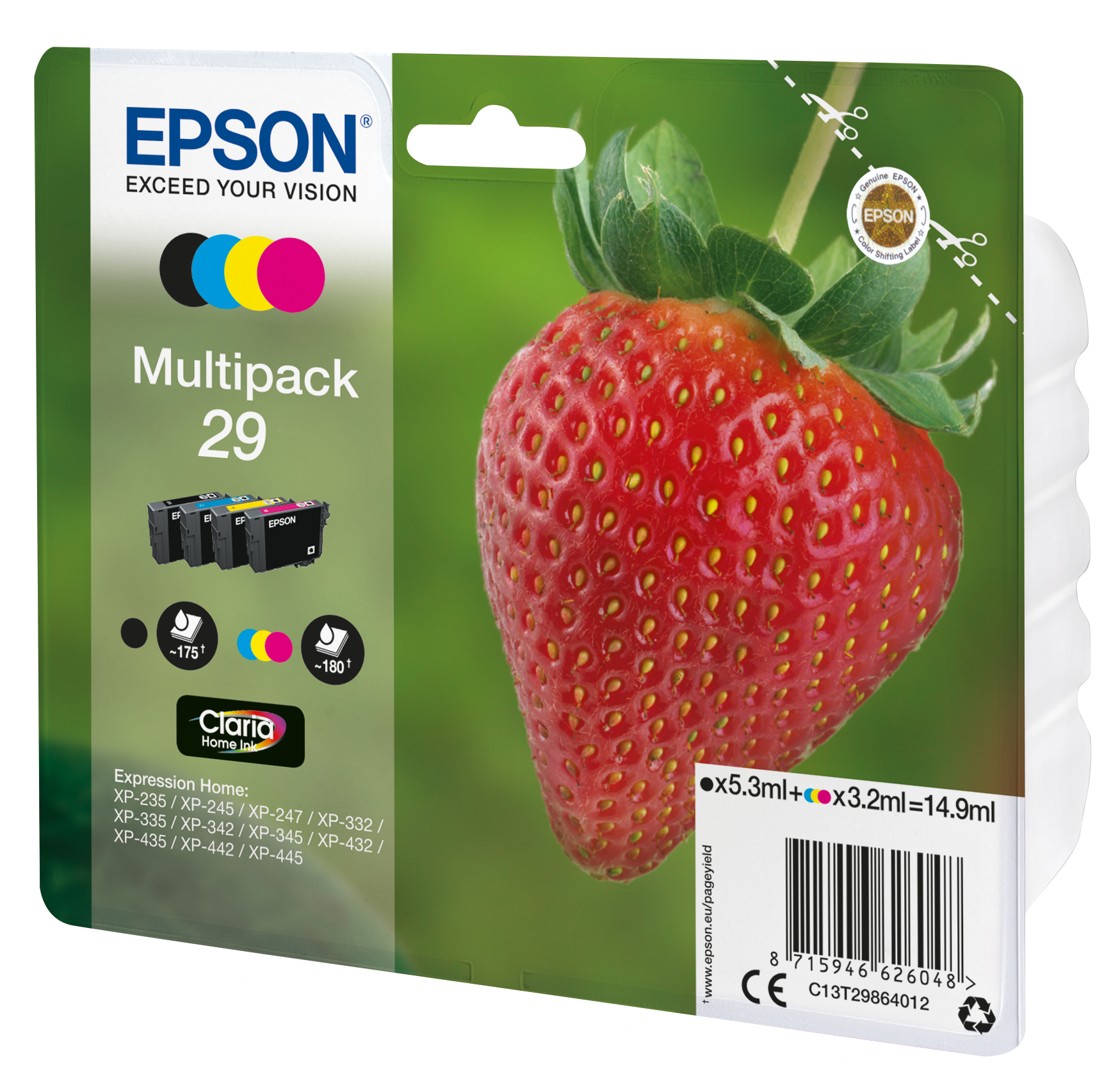 Epson Strawberry Multipack 4-colours 29 Claria Home Ink – image 7