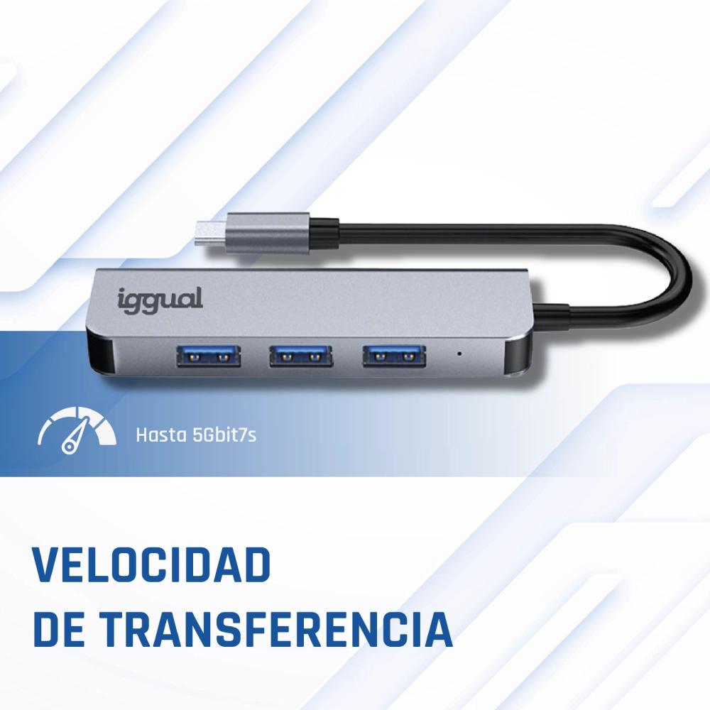 iggual IGG319239 interface hub USB 3.2 Gen 1 (3.1 Gen 1) Type-C 5000 Mbit/s Silver – image 6