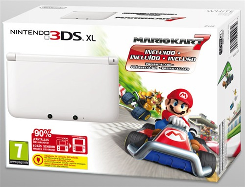 Nintendo Console 3ds Xl Bianca + Mario Kart 7