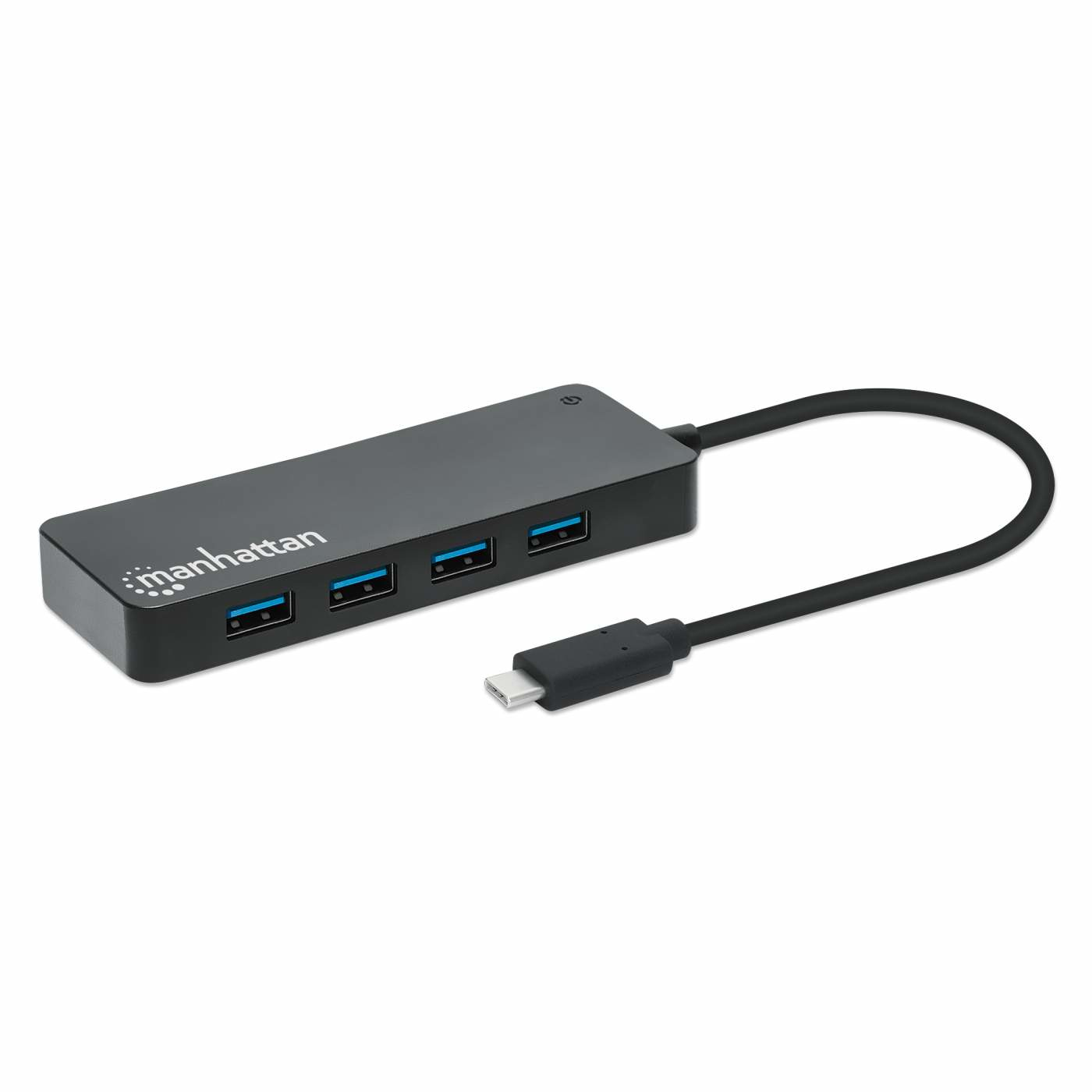 Manhattan USB-C Dock/Hub, Ports (x7): USB-A (x7), 5 Gbps (USB 3.2 Gen1 aka USB 3.0), External Power Supply Not Needed, Universal for all devices, Cable