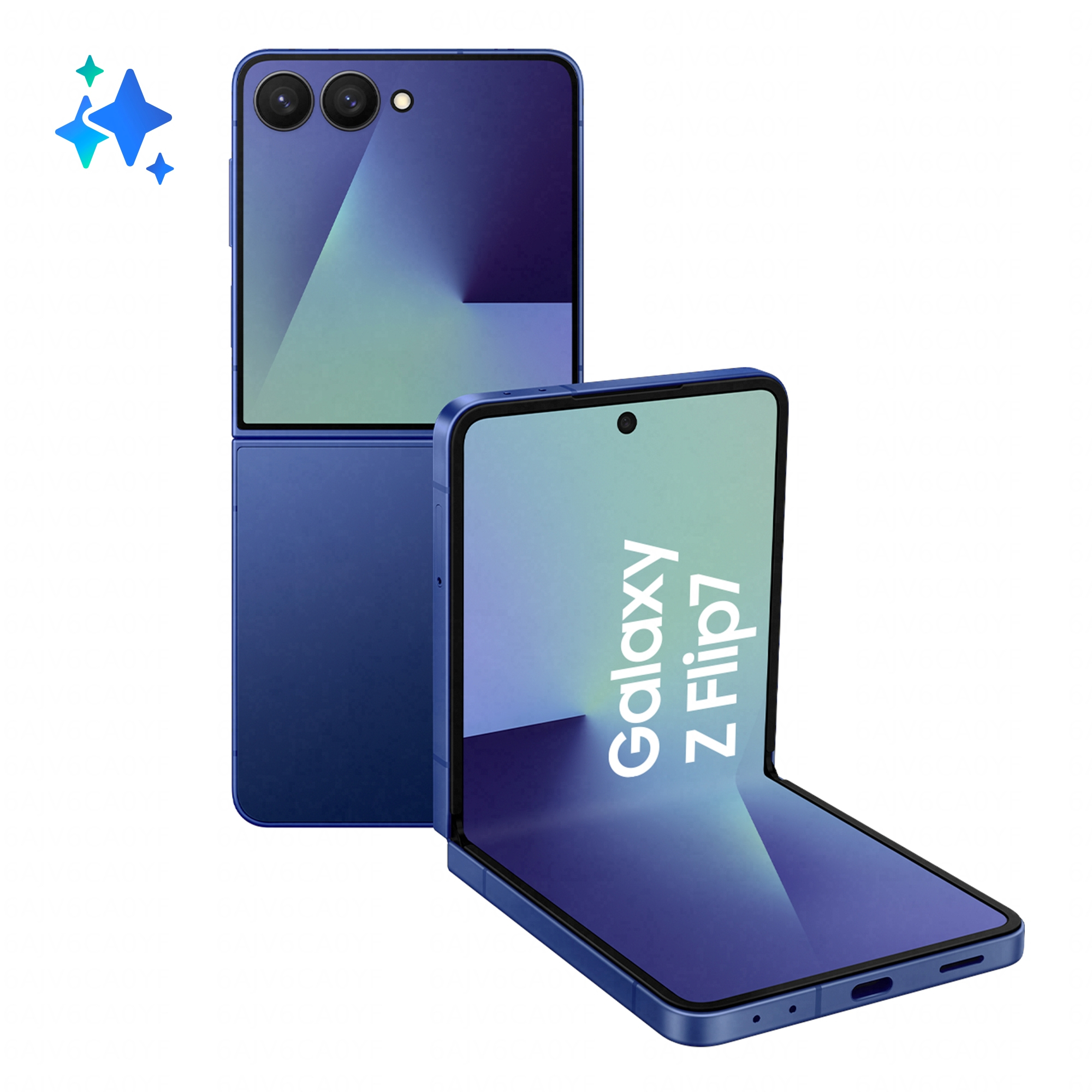Samsung Galaxy Z Flip7 Smartphone AI, RAM 12GB, 256GB, Display 4,1" Super AMOLED/6,9" Dynamic AMOLED 2X, Fotocamera 50MP, Blue