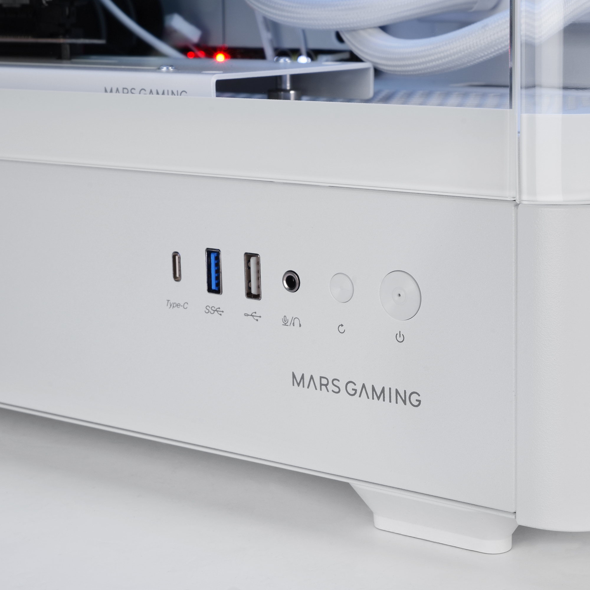 Mars Gaming MCLCDPROW computer case Midi Tower White – image 7