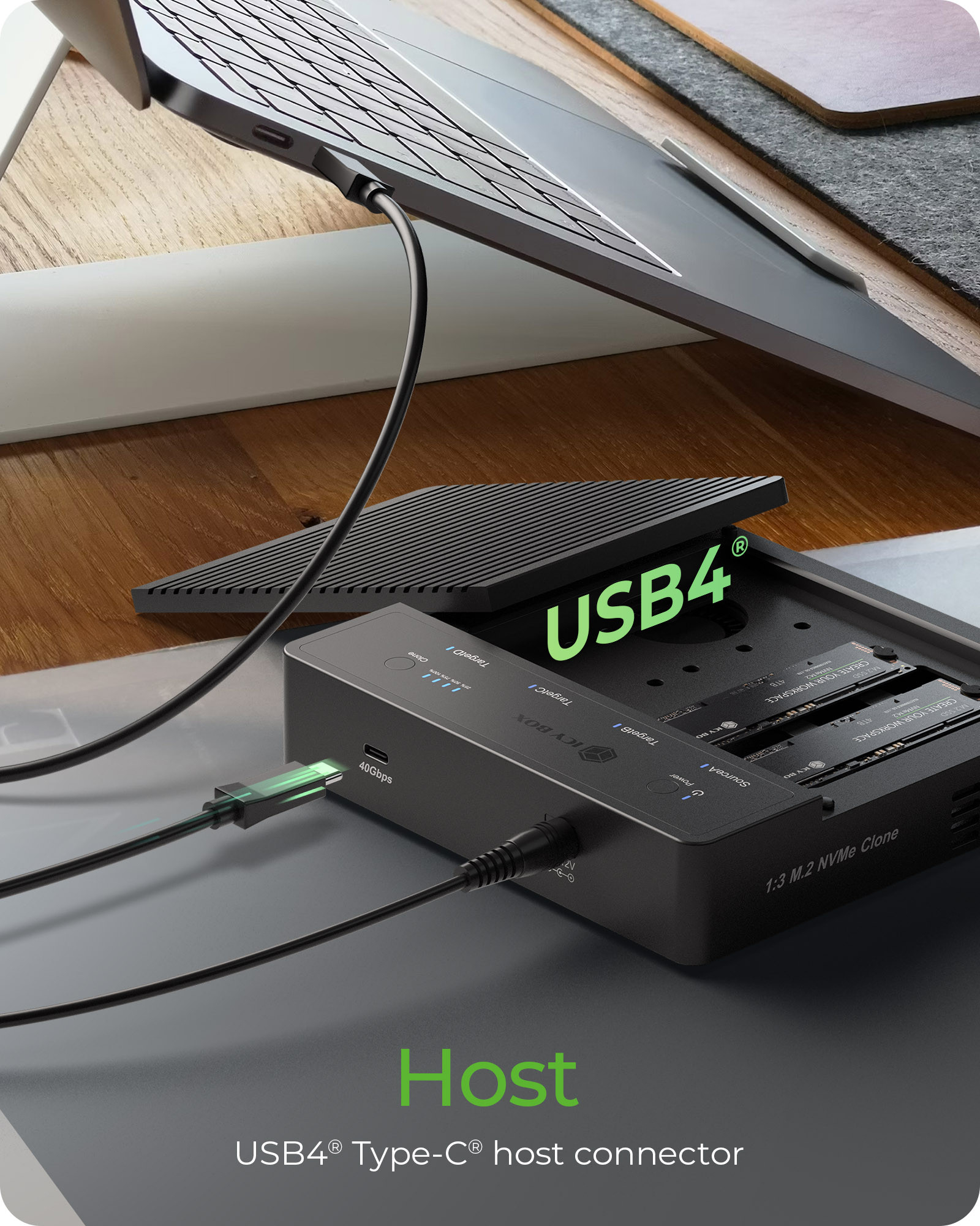 ICY BOX IB-4013MCL-C4 USB 4 Type-C Black – image 6
