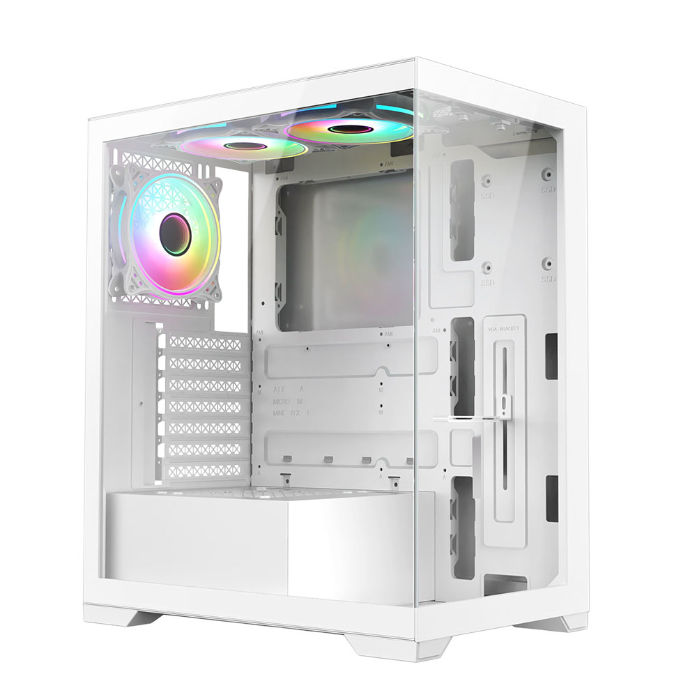 VIDA VETRO-WHT computer case Tower White – image 1