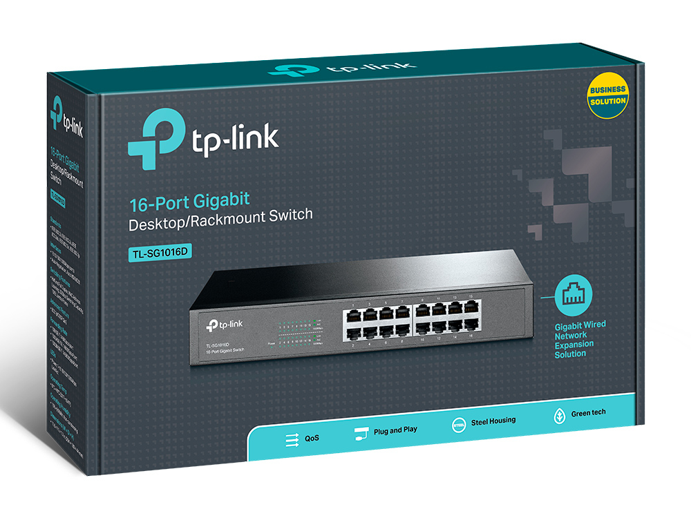 TP-Link TL-SG1016D(UN) network switch Unmanaged L2 Gigabit Ethernet (10/100/1000) Black – image 4