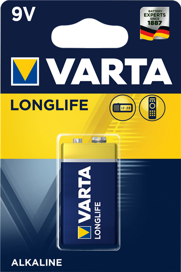 Varta Longlife Extra 9V Engångsbatteri Alkalisk