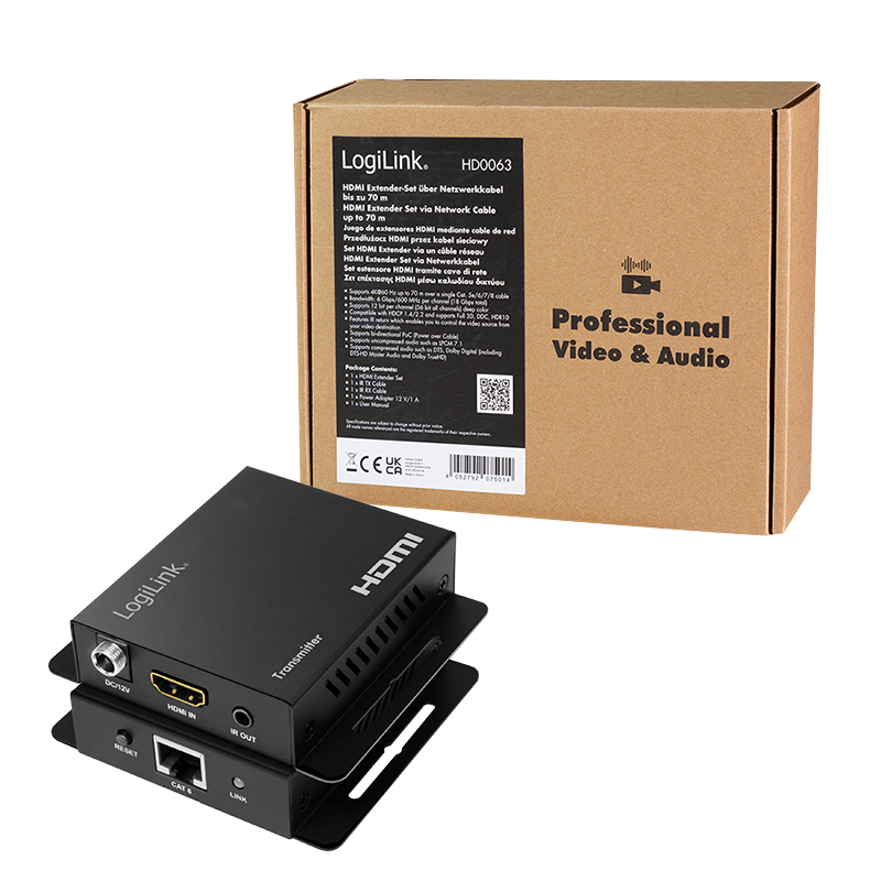 LogiLink HD0063 AV extender AV transmitter & receiver Black – image 7
