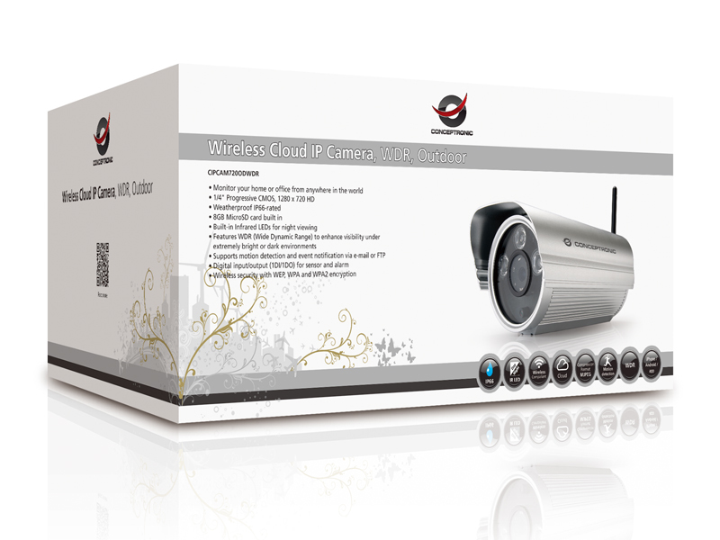 Conceptronic Wireless Cloud IP Camera, WDR, Outdoor – image 4