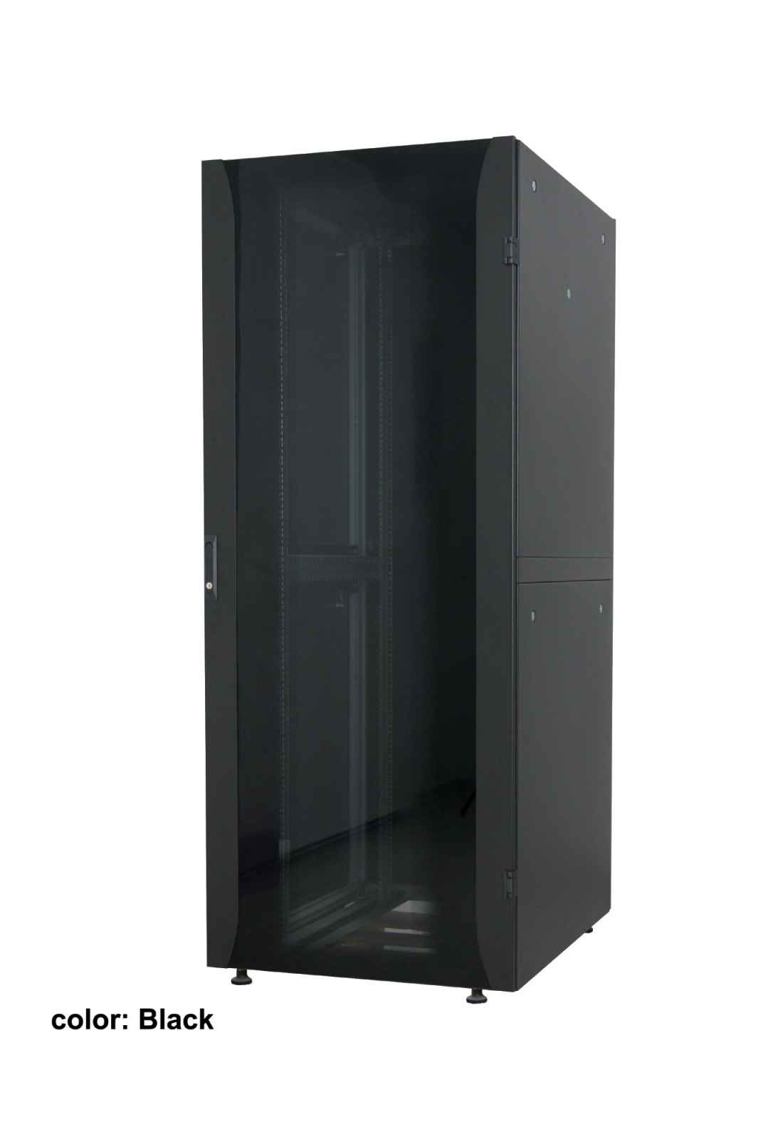 Intellinet 19" Network Cabinet - Free Standing (Premium), 42U, 600x800mm (width x depth), Grey, Flatpack, Max 2000kg, Multi-Point Door Lock, Split Side Panels (Two Locks Per Side), Usable Depth 129 to 629mm, IP20 rated, Rack, Aluminium