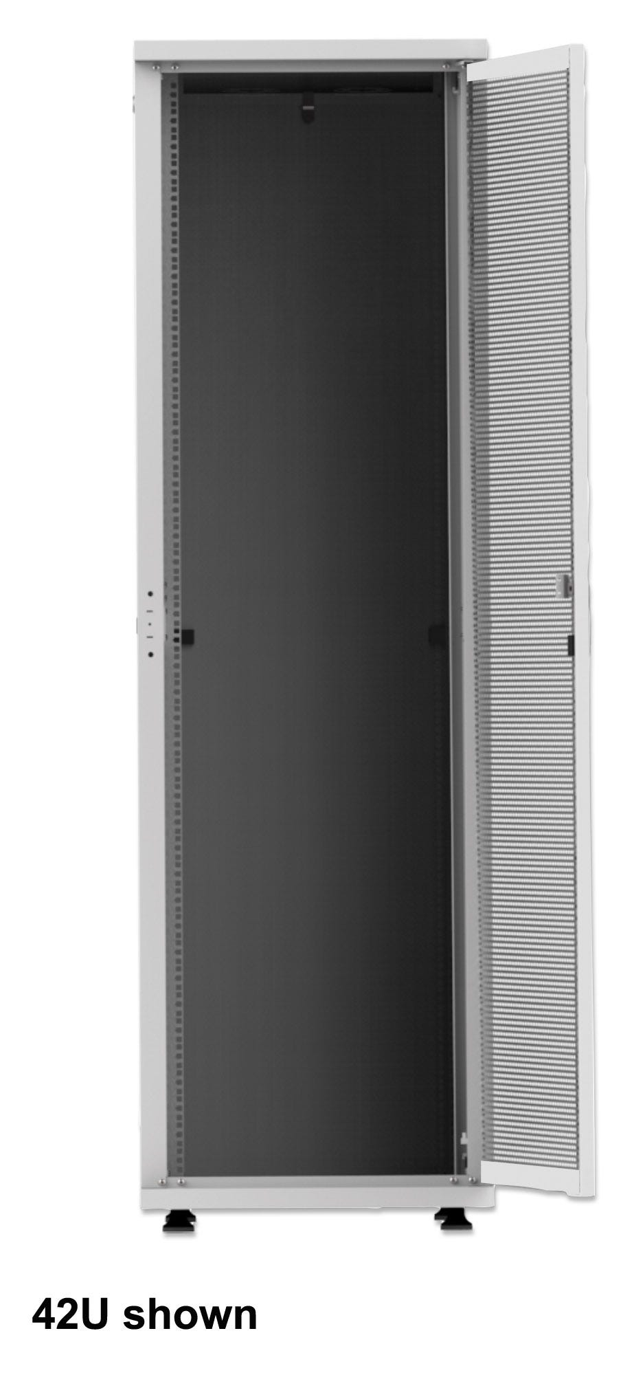Intellinet 19" Network Cabinet - Free Standing (Basic), 26U, 600x1000mm (width x depth), Grey, Flatpack, Max 600kg, Single-Point Door Lock, One Lock Per Side Panel, Usable Depth 123 to 773mm, Rack, IP20 rated, Steel