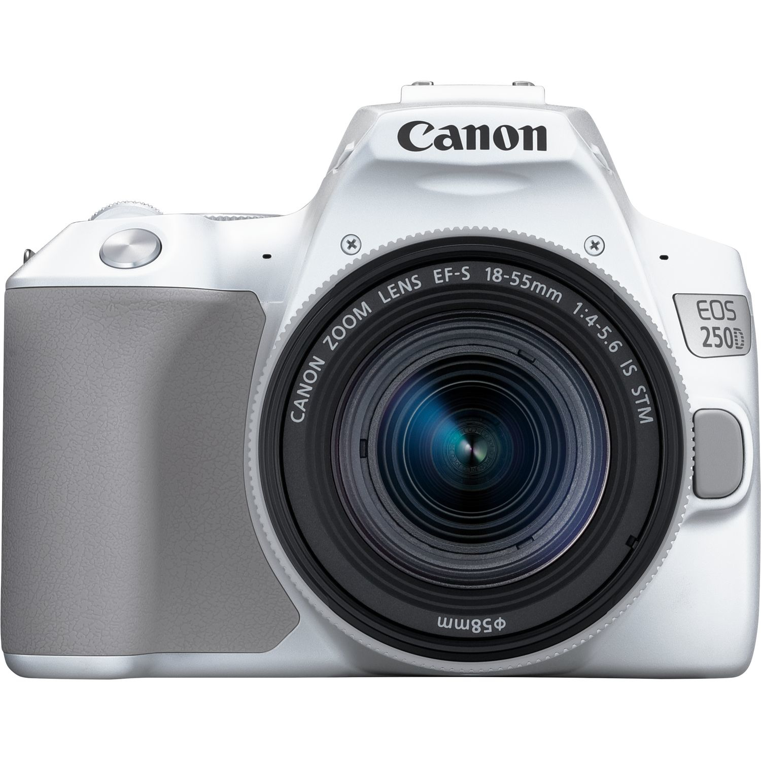 Canon EOS 250D + EF-S 18-55mm f/4-5.6 IS STM SLR-kamerauppsättning 24,1 MP CMOS 6000 x 4000 pixlar Vit