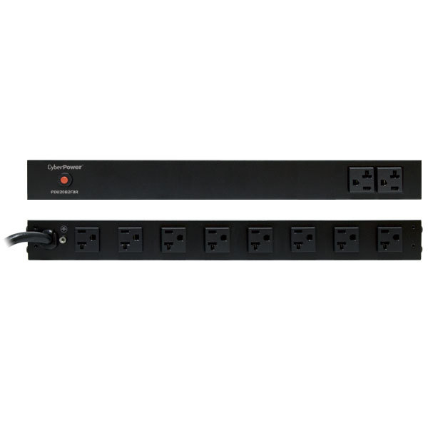CyberPower PDU20B2F8R power distribution unit (PDU) 10 AC outlet(s) 1U Black – image 2