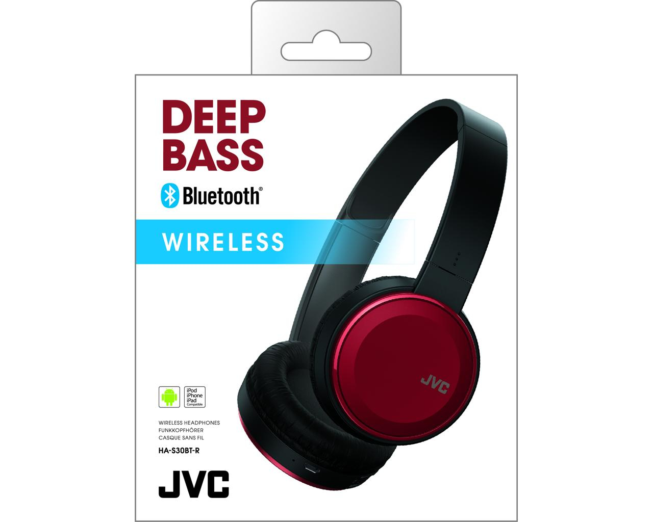 JVC HA-S30BT Headset Wireless Head-band Calls/Music Micro-USB Bluetooth Black, Red – image 2