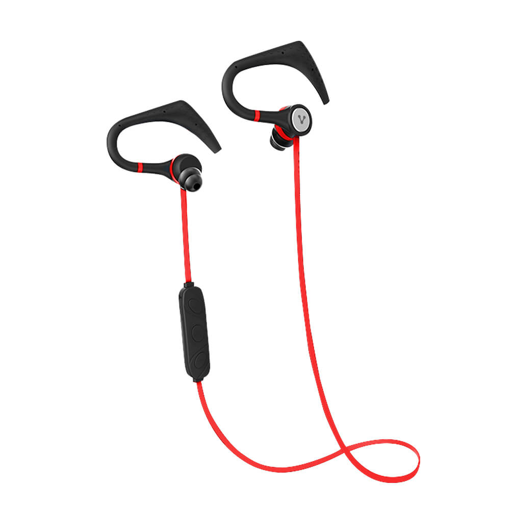 Vorago esb-301 auriculares inalámbrico gancho de oreja, dentro de oído deportes microusb bluetooth negro, rojo