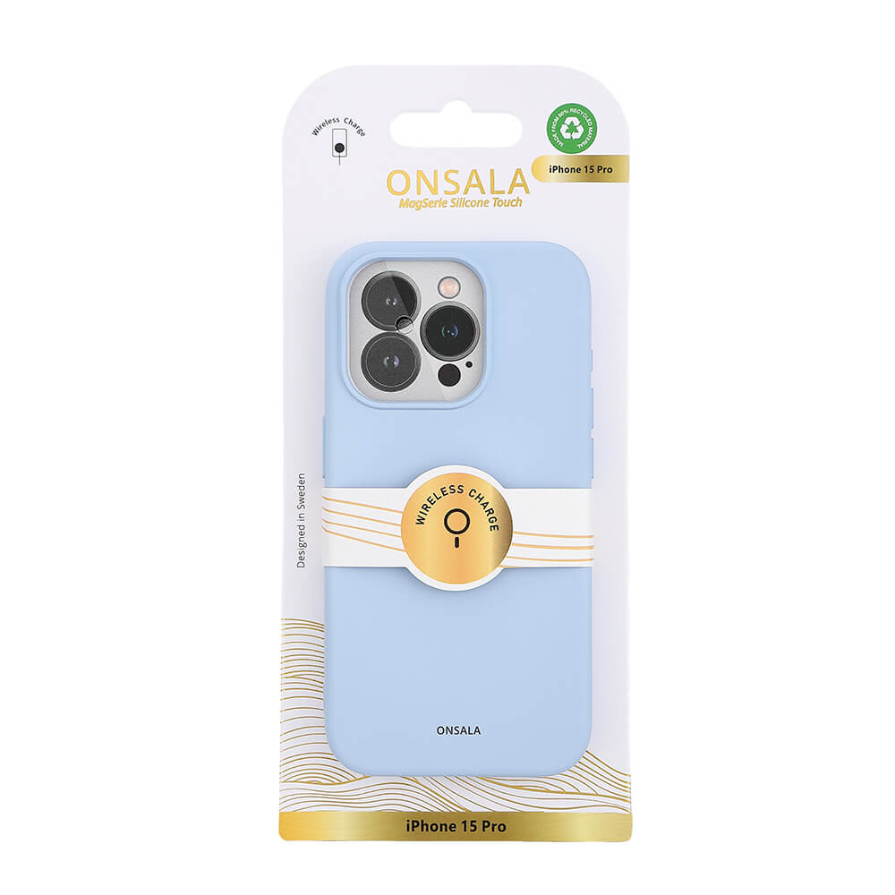 Onsala Phone Case with Silicone Feel MagSeries Light Blue - iPhone 15 Pro – image 2