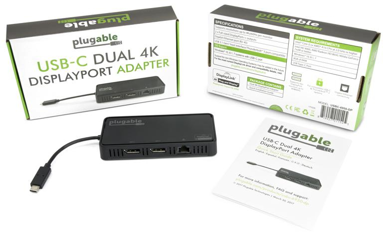 Plugable Technologies USBC-6950-DP interface cards/adapter DisplayPort, RJ-45 – image 6