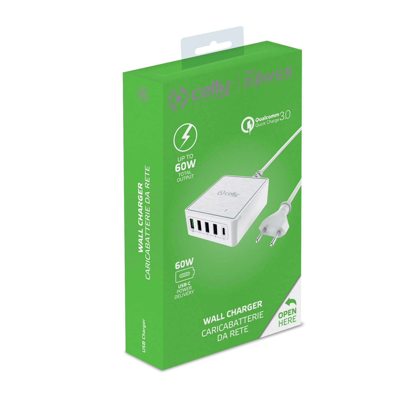 Celly PSUSBC60WWH mobile device charger Universal White AC Fast charging Indoor – image 4