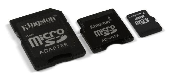 Kingston Technology 2GB microSD + 2 Adapters