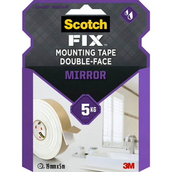 شريط تثبيت 3M 4496W-1950-P أبيض، طول 5 متر، عرض 19 ملم