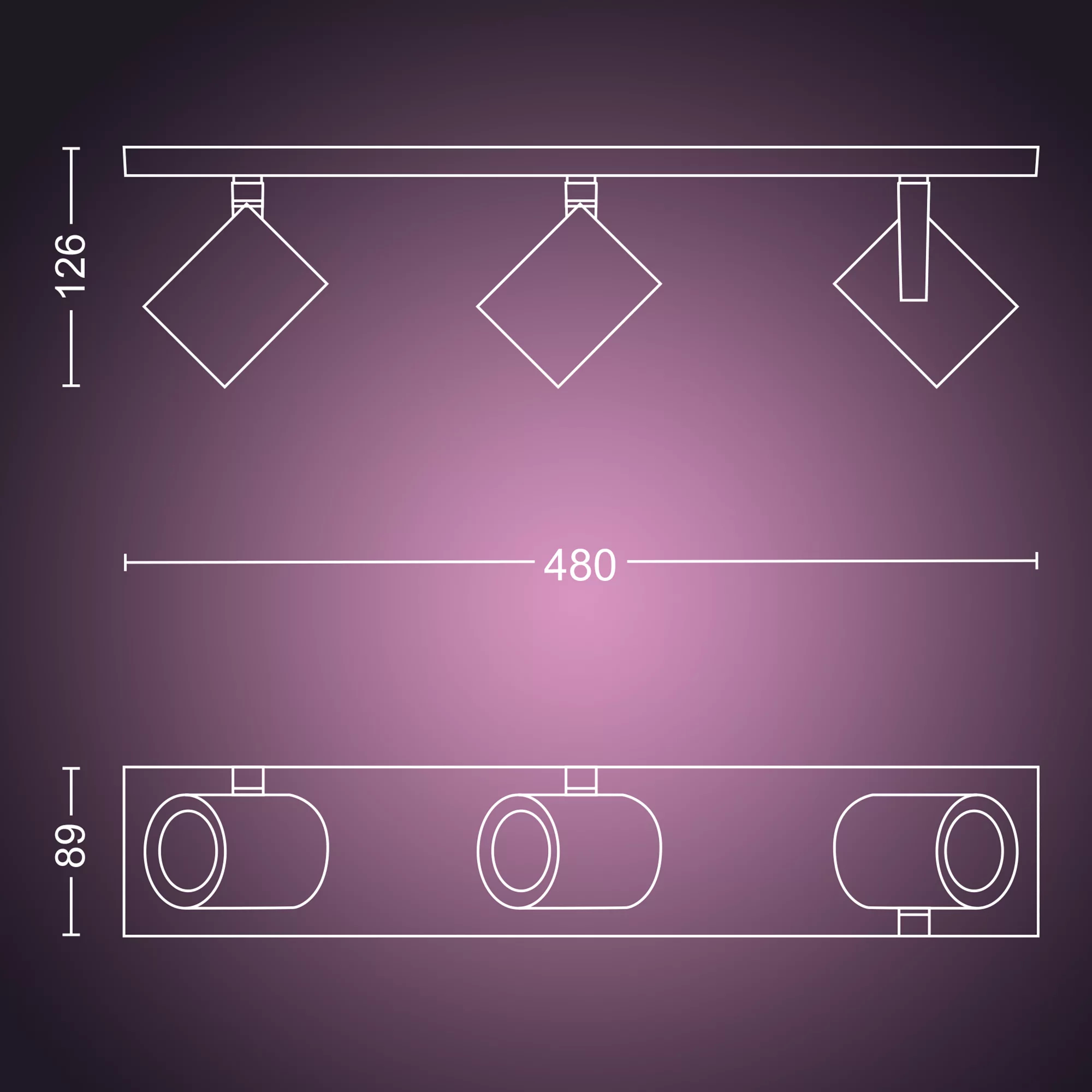 Philips by Signify Philips Hue White and colour ambience Argenta triple spotlight – image 4