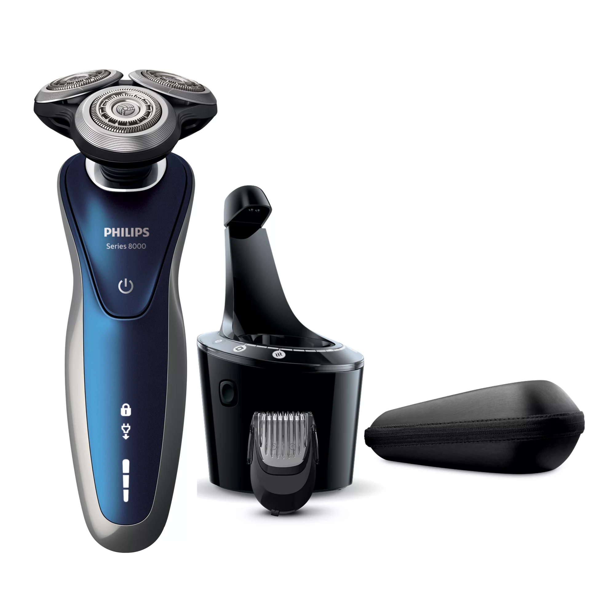 Philips SHAVER Series 8000 S8950/90 men's shaver Rotation shaver Black, Blue, Grey