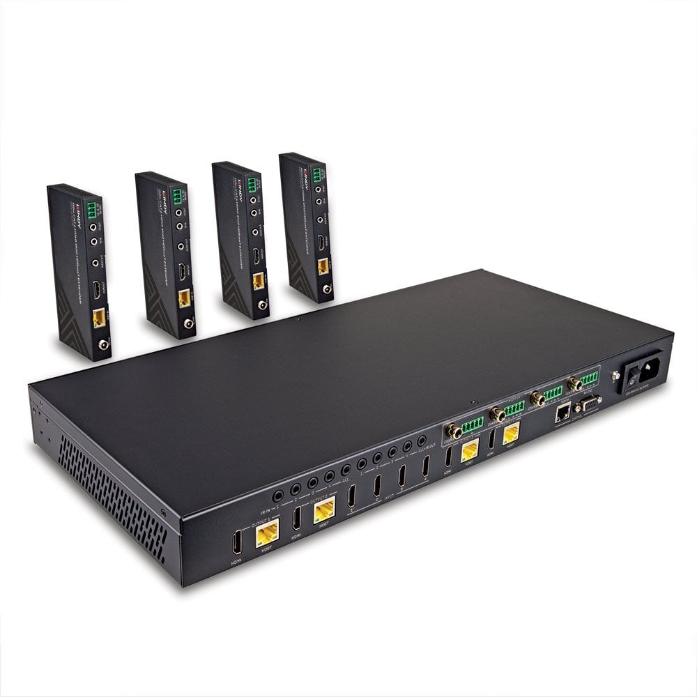 LINDY 150m Cat.6 4x4 HDMI 4K60 HDBaseT Matrix Extender