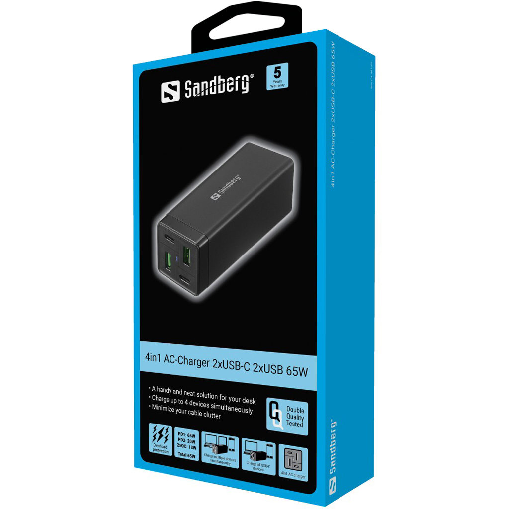 Sandberg 4in1 Charger 2xUSB-C 2xUSB – image 5