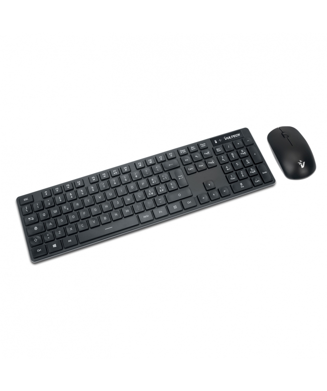 Vultech KM-831W keyboard Mouse included Office USB QWERTY Italian Black – image 2