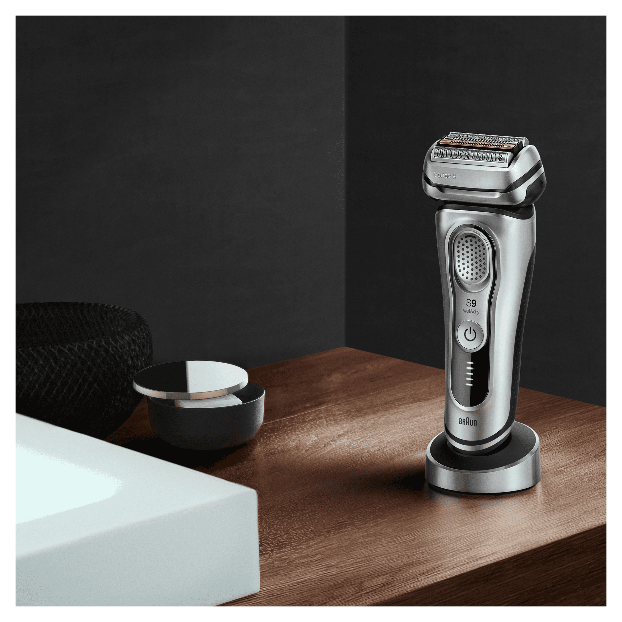 Braun Series 9 9359s Latest Generation Electric Shaver, Charging Stand, Case, Silver – image 5