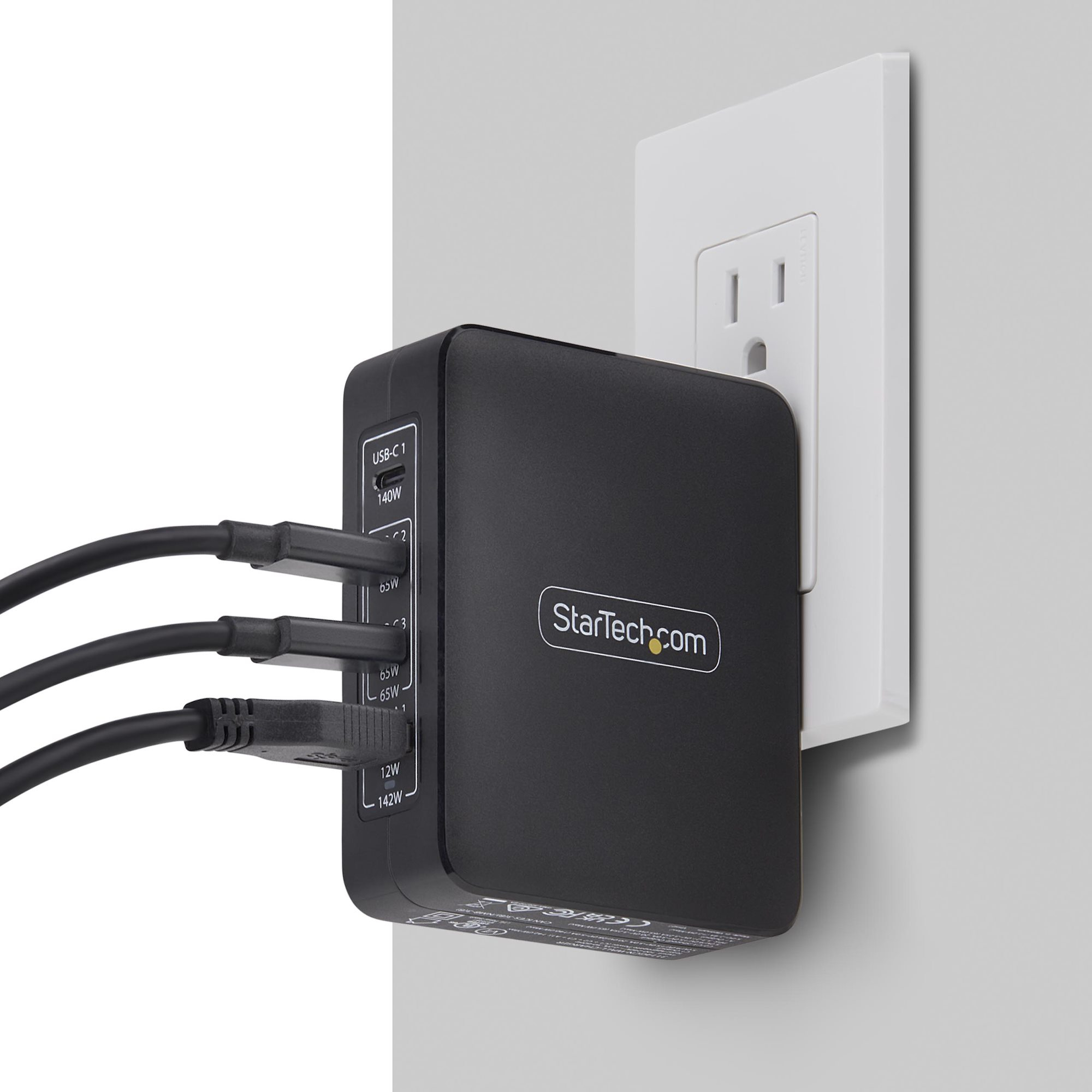Resim StarTech.com 3114GCN-WALL-CHARGER 140W USB-C PD 3.1 GaN Duvar Şarj Cihazı
