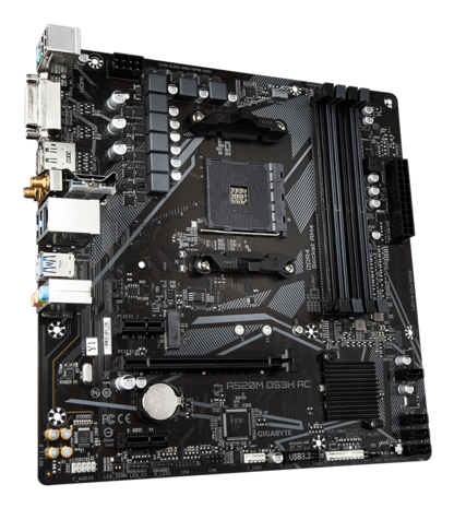 Tarjeta Madre Gigabyte A520M DS3H AC - Socket AM4 - 4xDDR4 - 2133/3733/4400MHz - DisplayPort - DVI-D - HDMI - M.2 - USB 3.2/2.0 - Micro ATX - A520M DS3H AC Tarjeta Madre Gigabyte A520M DS3H AC - Socket AM4 - 4xDDR4 - 2133/3733/4400MHz - DisplayPort - DVI-D - HDMI - M.2 - USB 3.2/2.0 - Micro ATX - A520M DS3H AC