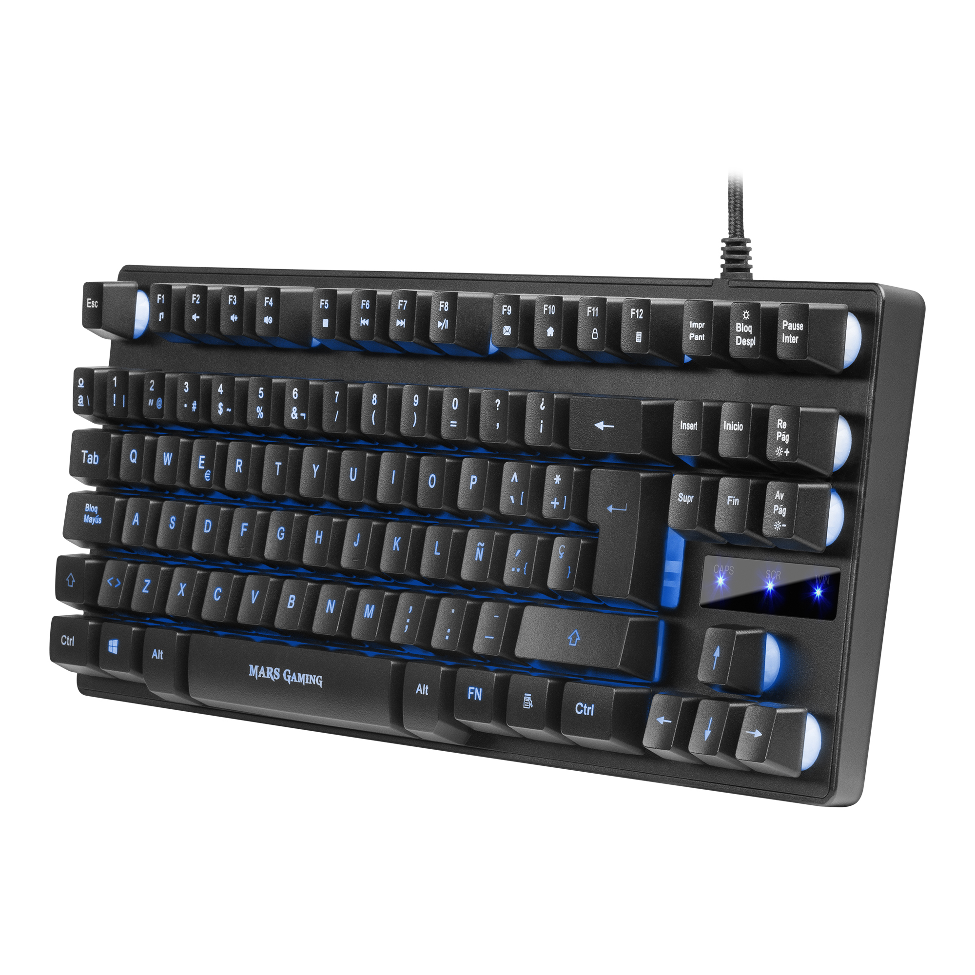 Mars Gaming MKTKLES Gaming Keyboard H-Mech RGB Lighting 8 Effects Antighosting Spanish Language – image 4