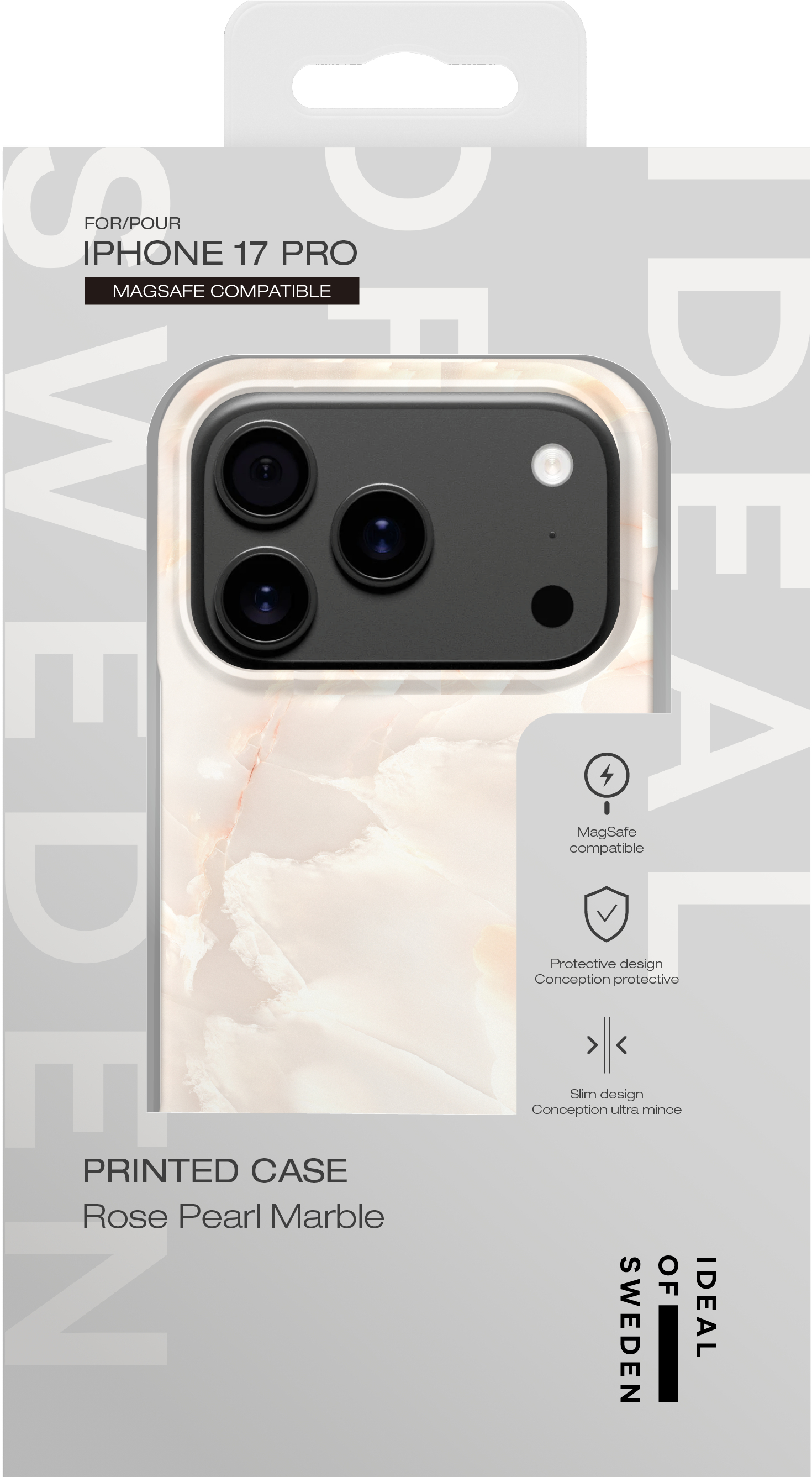 iDeal of Sweden Printed Case iPhone 17 Pro Rose Pearl Marble – image 3