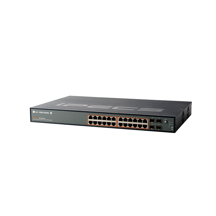 LG ES-2024GP network switch Managed L2 Power over Ethernet (PoE) Black