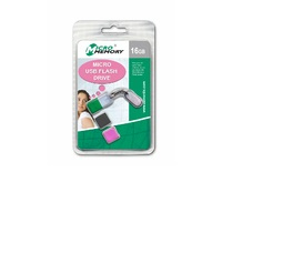 CoreParts MMUSB2.0/16GB-MICRO USB flash drive USB Type-A 2.0 Black, Green, Pink