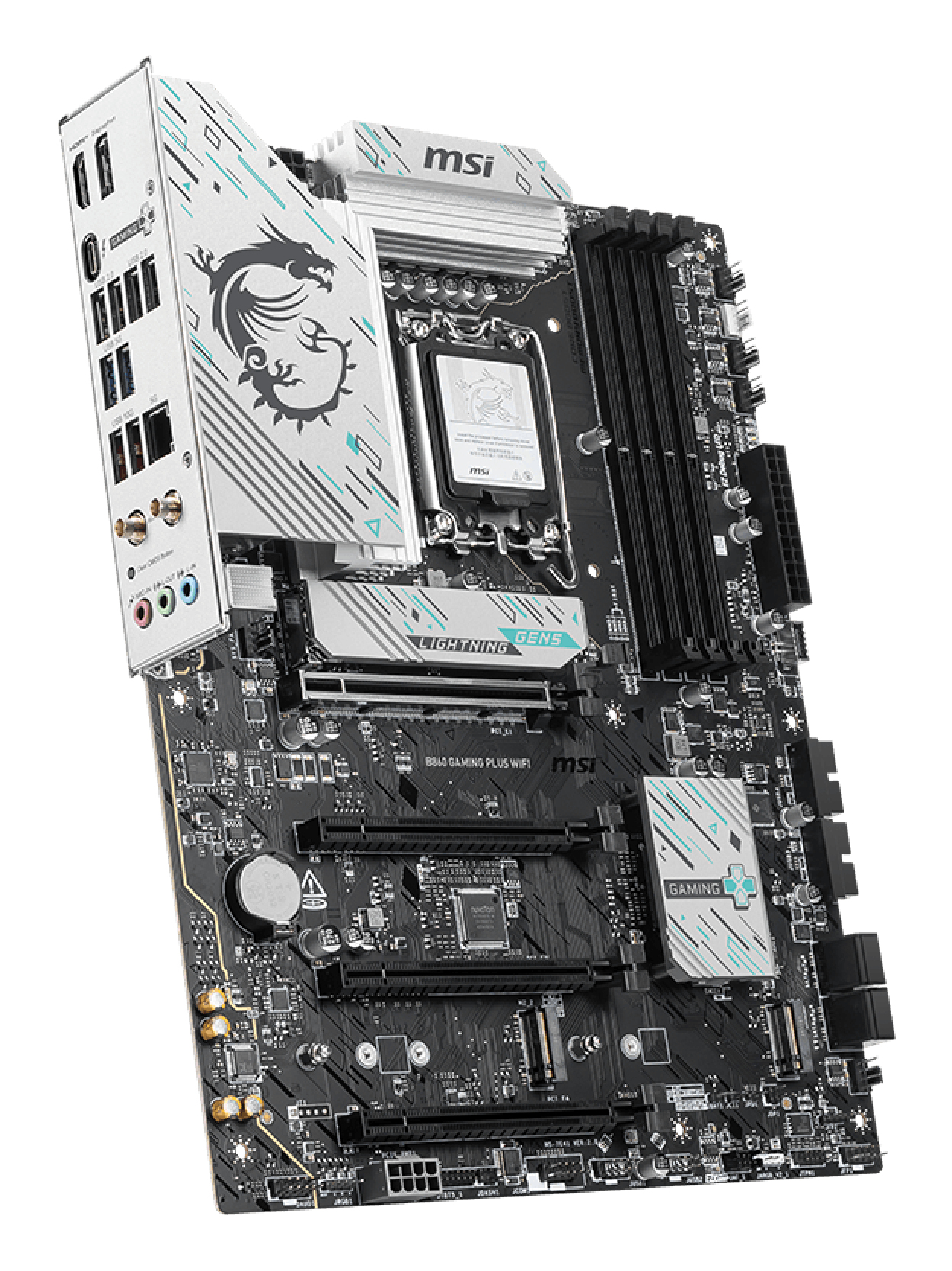 Tarjeta Madre MSI B860 GAMING PLUS WIFI - LGA1851 - 4xDDR5 - 4800/6400/8800(OC)MHz - HDMI - DisplayPort - USB - ATX - B860 GAMING PLUS WIFI