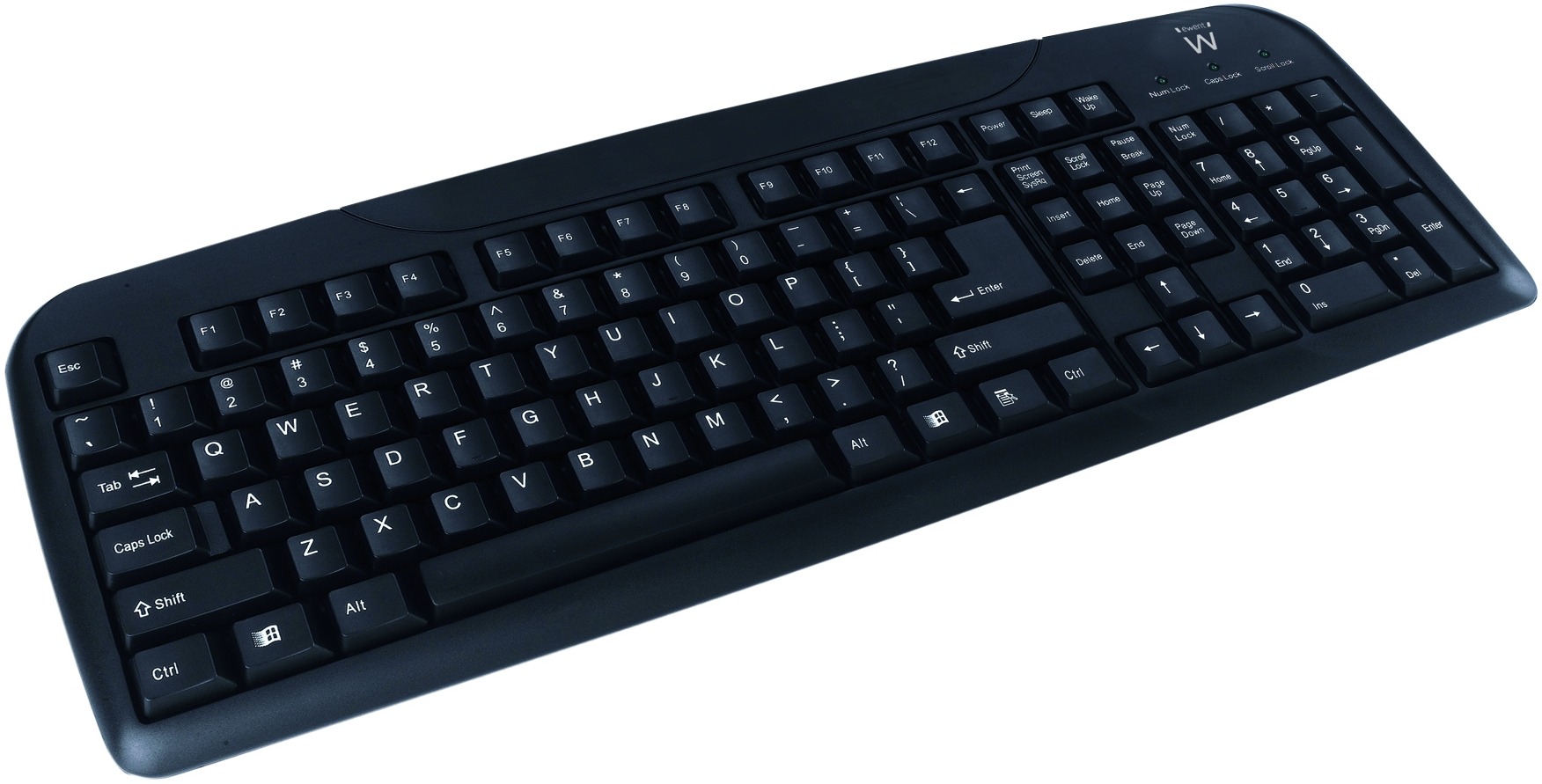 Ewent EW3105 keyboard Office USB + PS/2 QWERTY English Black