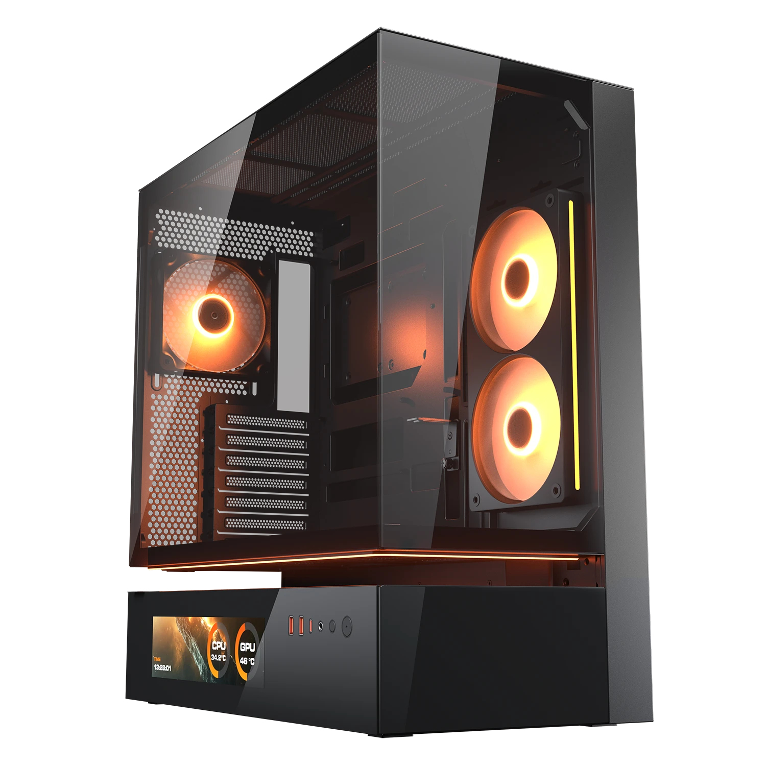 COUGAR Gehäuse Midi-Tower CFV235 Vision, ARGB, Glas, Schwarz